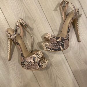 Aldo Snakeskin High Heel Sandals